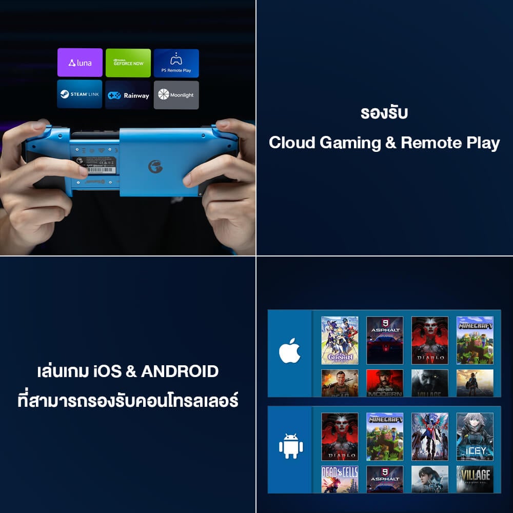 จอยเกมไร้สาย GAMESIR X2S BLUETOOTH - สีดำ